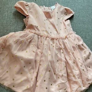 Pink Carter’s dress with gold stars size 9 months